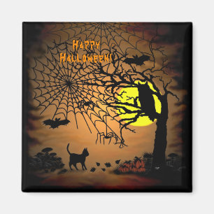 Halloween Night, glückliches Halloween! Magnet