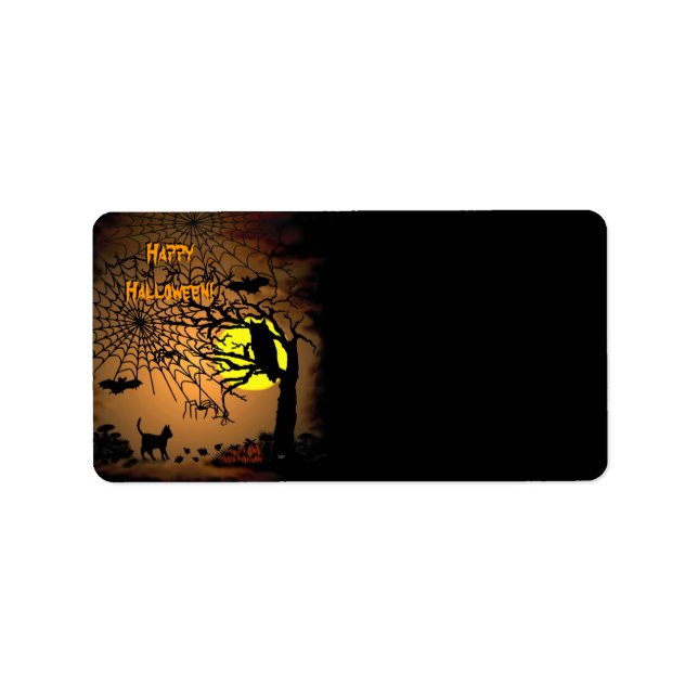 Halloween Night, Happy Halloween ! Adressaufkleber (Vorne)