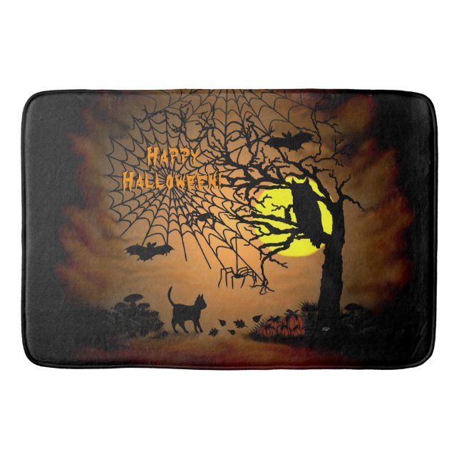 Halloween Night, Happy Halloween ! Badematte (Vorderseite)