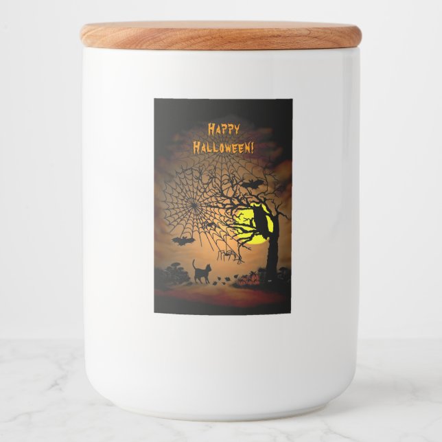 Halloween Night, Happy Halloween! Lebensmitteletikett (Vorderseite)