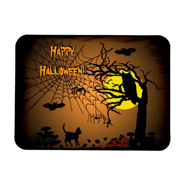 Halloween Night, Happy Halloween! Magnet (Horizontal)