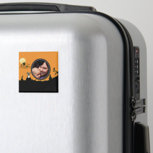 Halloween Night in Orange Glow Fügen Sie Ihr Foto  Magnet