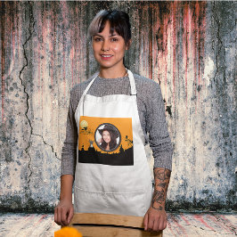 Halloween Night in Orange Glow Fügen Sie Ihr Foto  Schürze