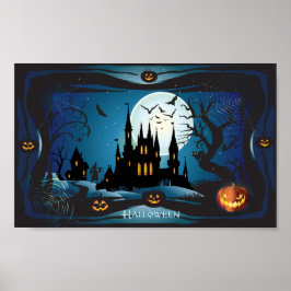 Halloween Night Magic Trick-oder-Leckerei-Landscha Poster