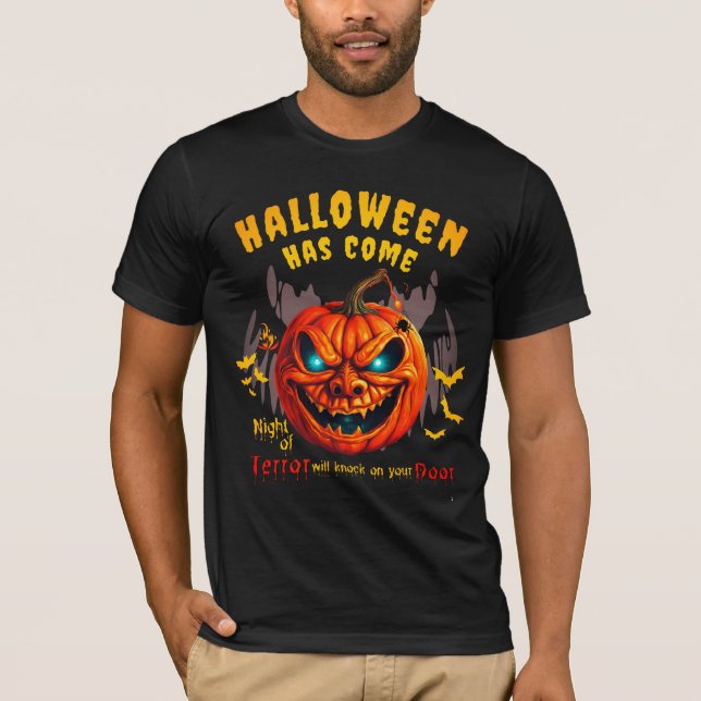 Halloween Night of Terror wird an mir klopfen T-Shirt (Vorderseite)