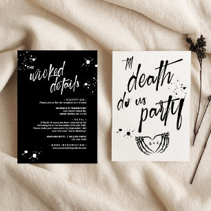 Halloween Night of the Living Wed Wedding RSVP Karte