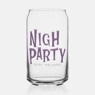 Halloween-„Night Party“-Glas – Gruseliges Trinkgla Dosenglas
