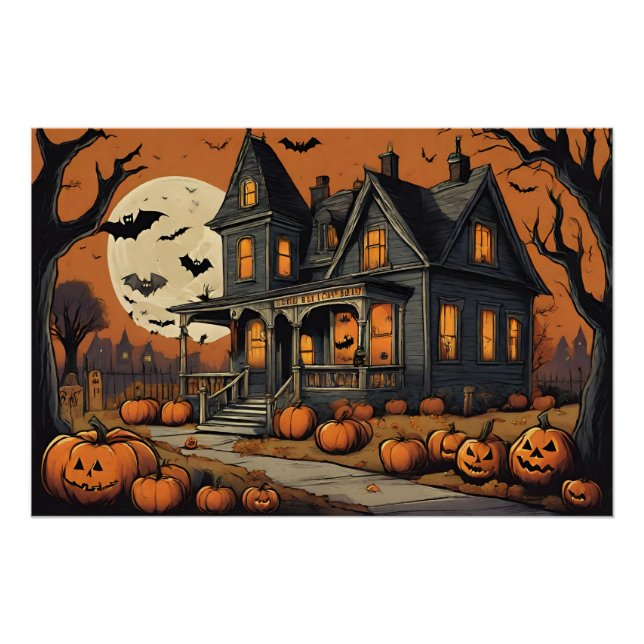 Halloween Night Spuk House of Horror Poster (Vorderseite)