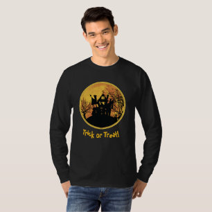 Halloween Night Trick oder Treat Full Moon House T-Shirt