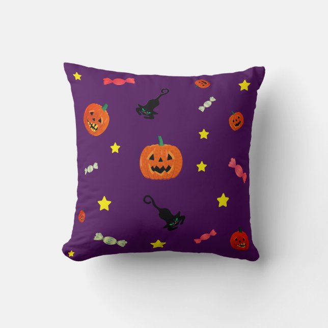 Halloween Night. Trick oder Treat Kissen (Vorderseite)