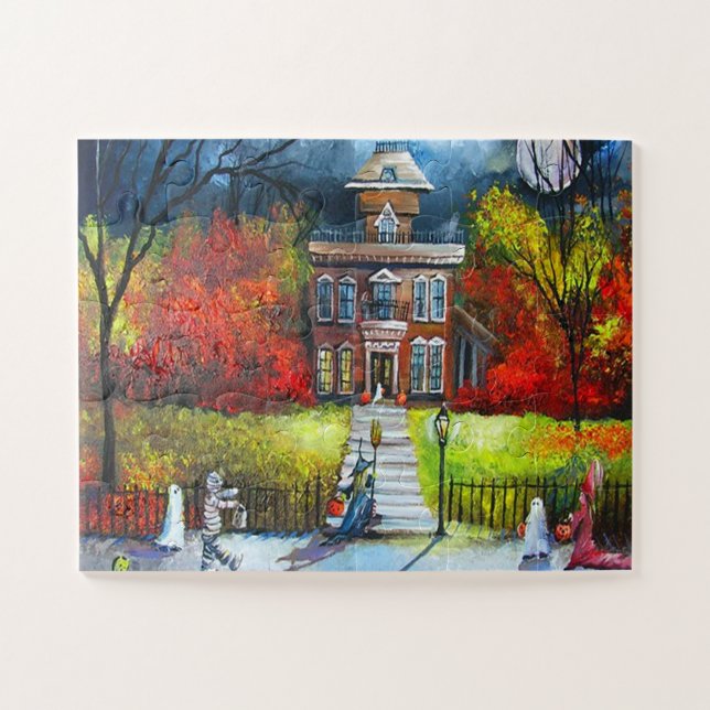 Halloween Night Trick oder Treat Parade Fun Puzzle (Horizontal)