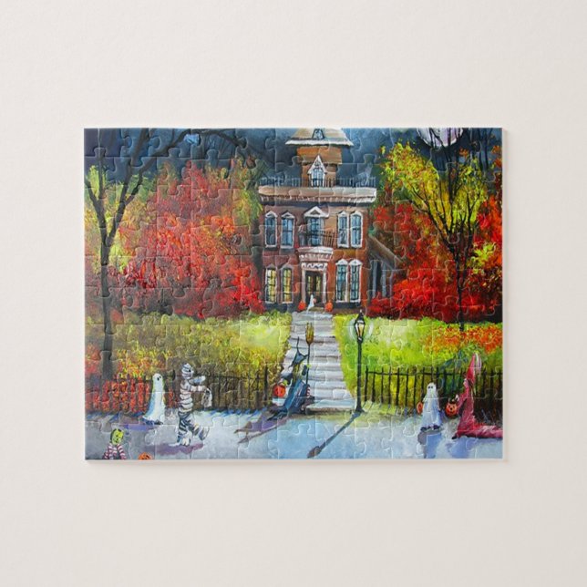 Halloween Night Trick oder Treat Parade Fun Puzzle (Horizontal)