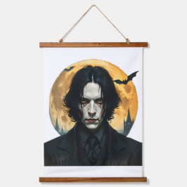 Halloween Night - Vampire Rising Wandteppich Mit Holzrahmen