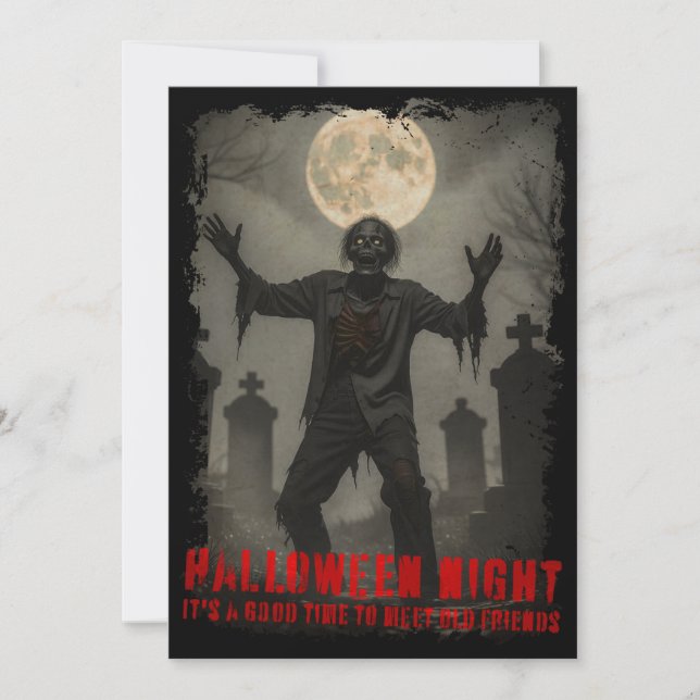 Halloween Night Wiedersehen Postcard Feiertagskarte (Vorderseite)