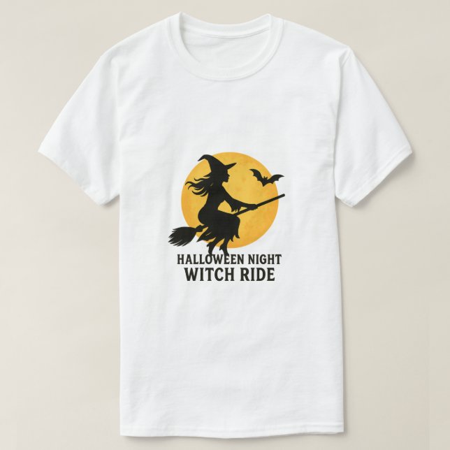 Halloween Night Witch Ride T-Shirt (Design vorne)