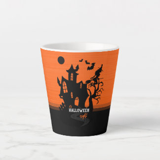 Halloween Night Witz and Bats Hunted House Milchtasse