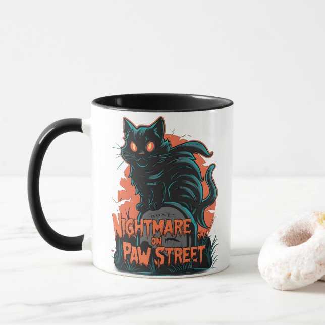 Halloween Nightmare Between Horror and Fantasy Tasse (Mit Donut)