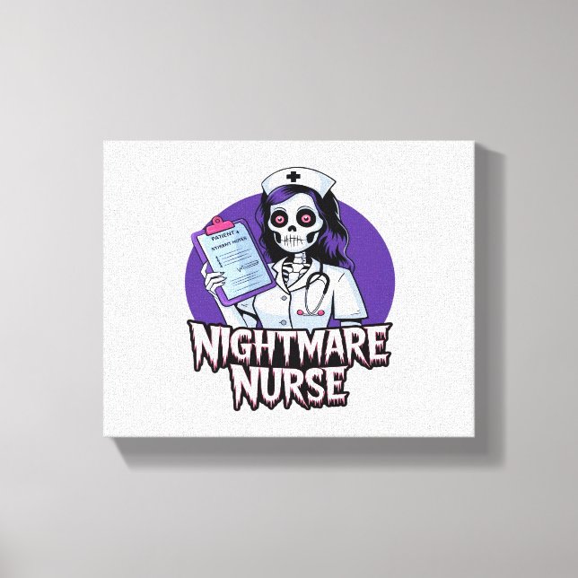 Halloween Nightmare Nurse Classic T - Shirt Leinwanddruck (Vorderseite)