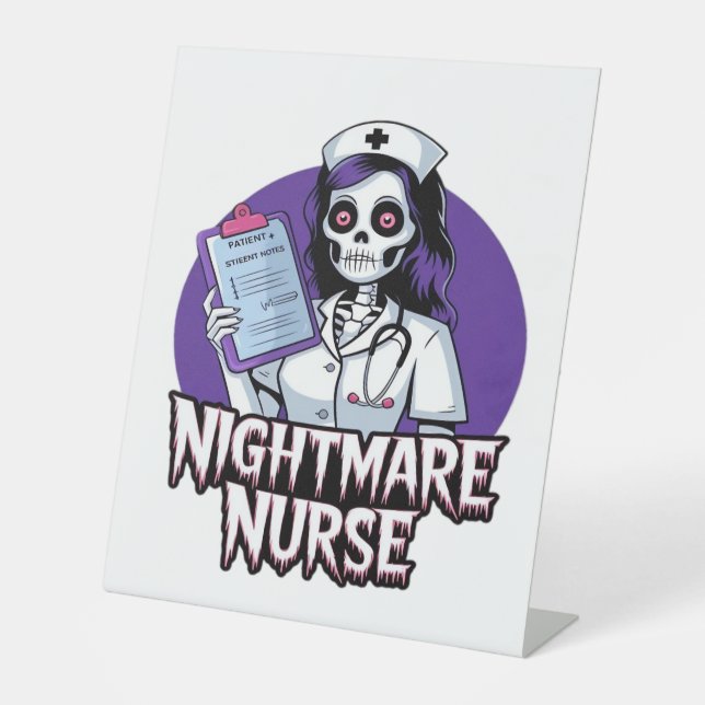Halloween Nightmare Nurse Classic T - Shirt Sockelschild (Vorderseite)