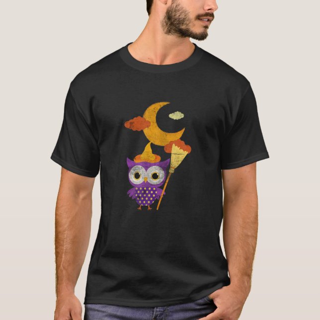 Halloween Nights Niedlich Owl Witz Hat Kawaii Desi T-Shirt (Vorderseite)