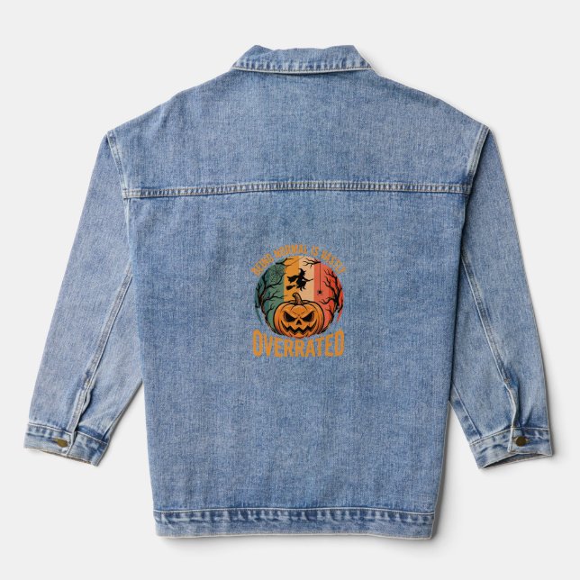 Halloween Normal zu sein ist weit überbewertet Hex Jeansjacke (Rückseite)