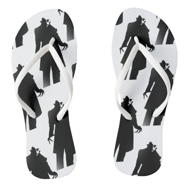 Halloween Nosferatu Schuhe flippen Flohsandalen Flip Flops (Fußbett)