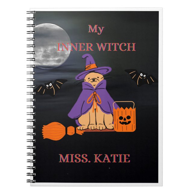 Halloween notebook for intuitive women notizblock (Vorderseite)