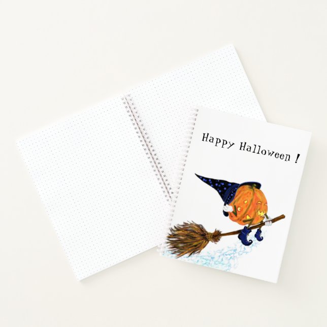 Halloween Notebook Hexenkürbis Notizbuch (Innenseite)