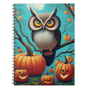 Halloween Notebook mit Owls & Pumpkins Notizblock