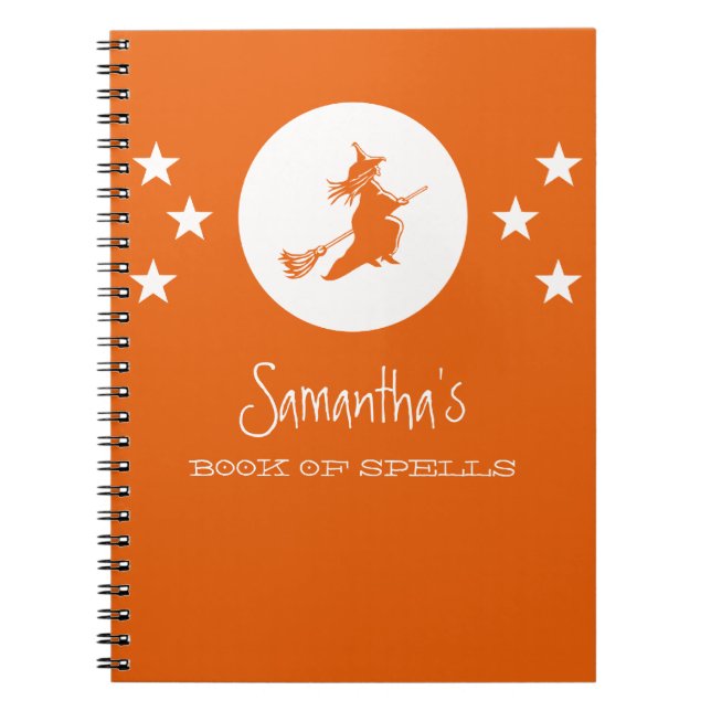 Halloween-Notebook, Orange Notizblock (Vorderseite)
