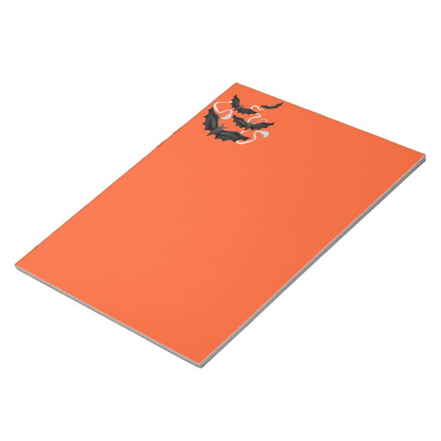 Halloween Notepad Black Bats Notizblock (angewinkelt)