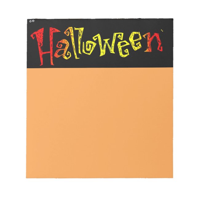 Halloween Notepad Notizblock (Vorderseite)