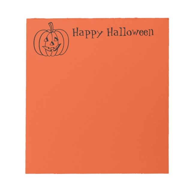 Halloween Notepad Pumpkin Notizblock (Vorderseite)