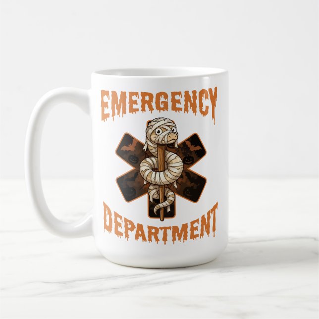 Halloween-Notfallkrankenschwester-Mumien-Schlange- Kaffeetasse (Links)