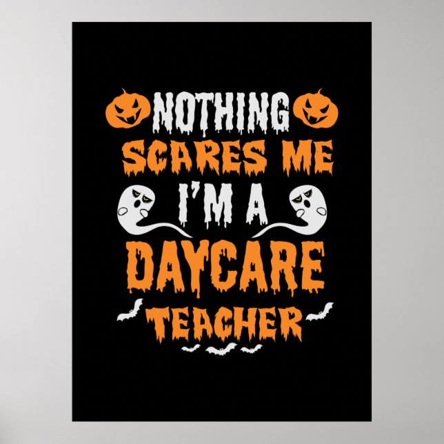 Halloween Nothing Scares Me Birthday Poster (Vorne)