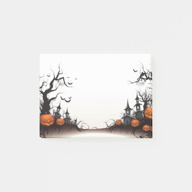 Halloween-Notizen Post-it Klebezettel (Vorderseite)