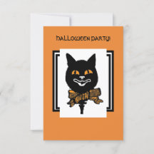 HALLOWEEN NOUVEAU BLACK CAT-Geschenktafel