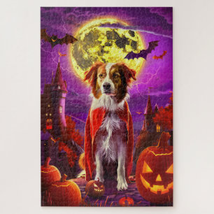 Halloween Nova Scotia Duck Toller Vampire Pumpkin Puzzle