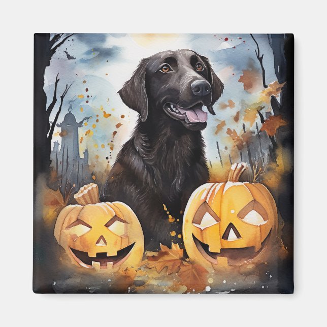 Halloween Nova Scotia mit Pumpkins Beängstigend Magnet (Vorne)