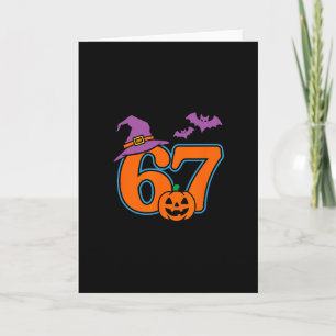Halloween Nummer 67 Ts Kürbis Hexenhut Karte