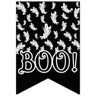 Halloween - Nur geistlich "Happy Haunting" Wimpelkette