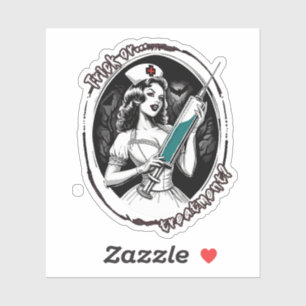 Halloween Nurse Aufkleber