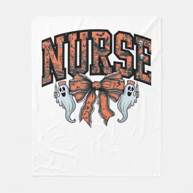 Halloween Nurse Beängstigend Coquette Bow Classic  Fleecedecke (Vorderseite)
