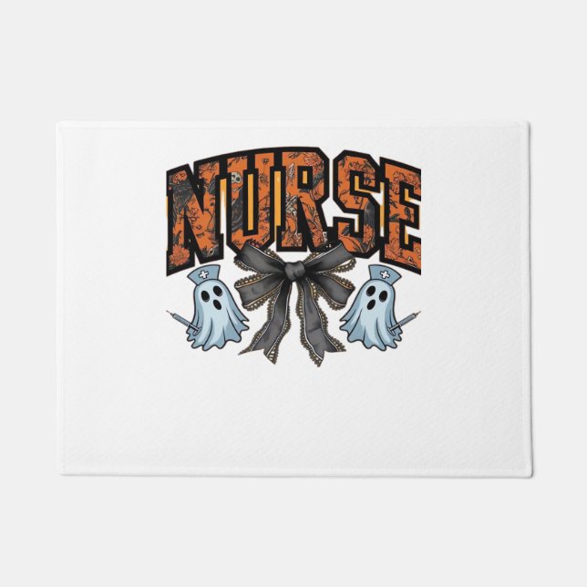 Halloween Nurse Beängstigend Coquette Bow Classic  Fußmatte (Vorderseite)