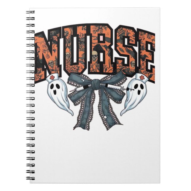 Halloween Nurse Beängstigend Coquette Bow Classic  Notizblock (Vorderseite)