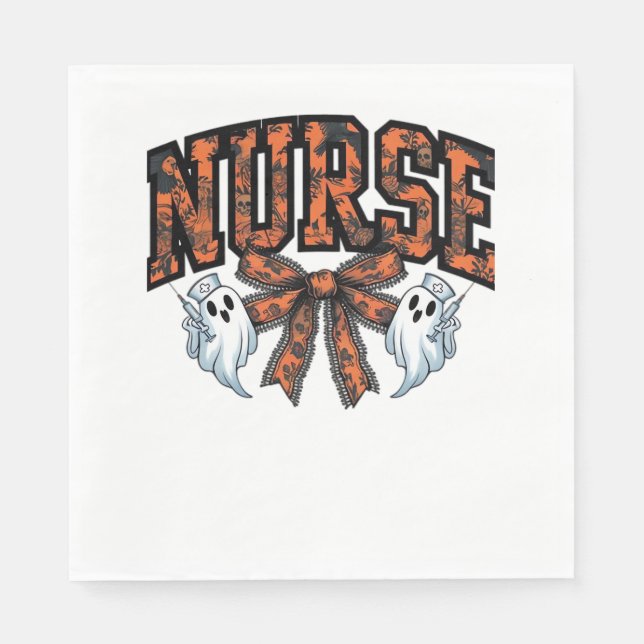 Halloween Nurse Beängstigend Coquette Bow Classic  Serviette (Vorderseite)