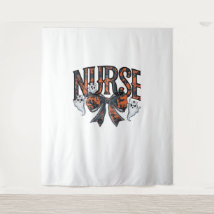 Halloween Nurse Beängstigend Coquette Bow Classic  Wandteppich