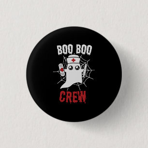 Halloween Nurse Boo Boo Crew Birthday Button