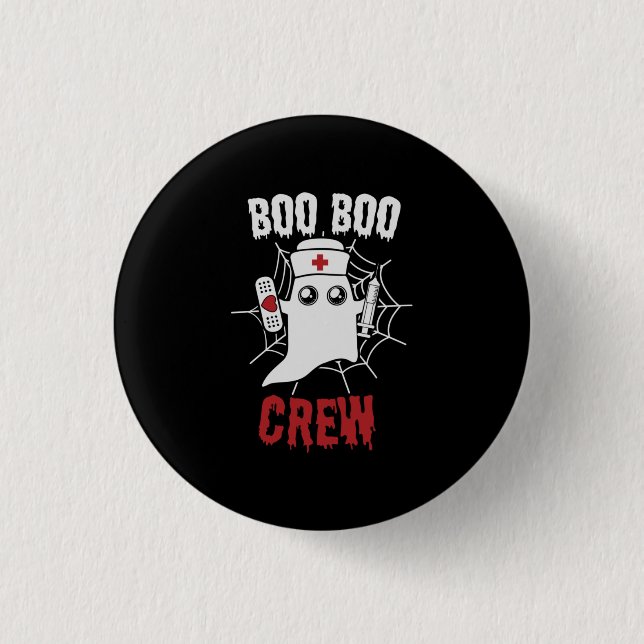Halloween Nurse Boo Boo Crew Birthday Button (Vorderseite)