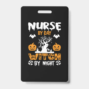 Halloween Nurse by Day Hexe by Night Birthday Ausweis